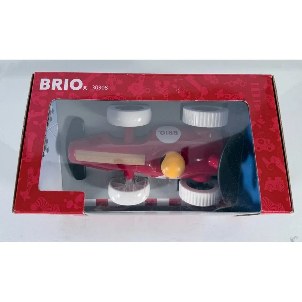 BRIO Large Wooden Pull-Back‎ Race Car Toy for Kids 18+ Months 8